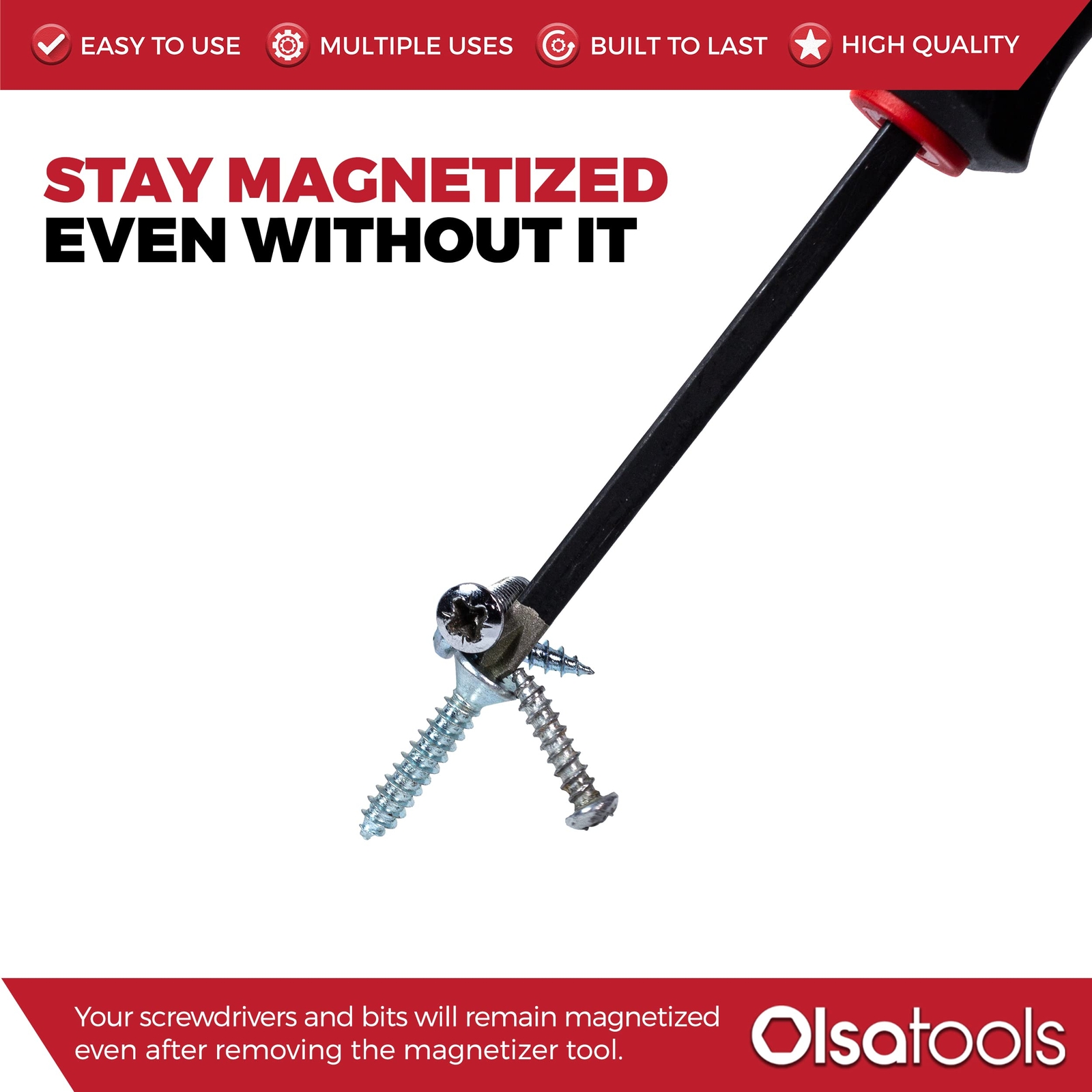 Bit Magnetizer Ring and Demagnetizer by Olsa Tools | Screwdriver Bit Drive Ho...