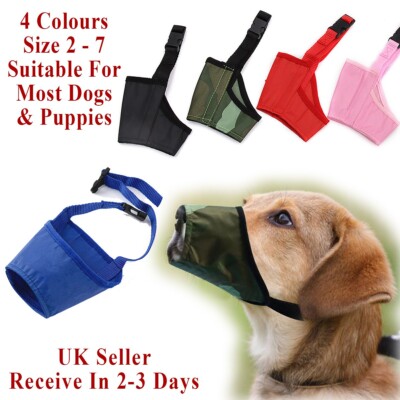 Adjustable Breathable Safety Dog Muzzles Anti-Biting Anti-Barking