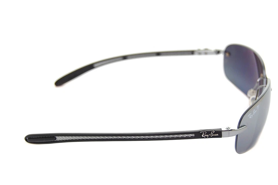 Ray-Ban Tech Fibra di Carbonio Polarizzati Rb8303 004/82 Uomo Sole Fucile Nero - Immagine 4 di 4