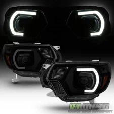 For [Black Smoke] Mono-Eye 2012-2015 Toyota Tacoma LED DRL Projector Headlights