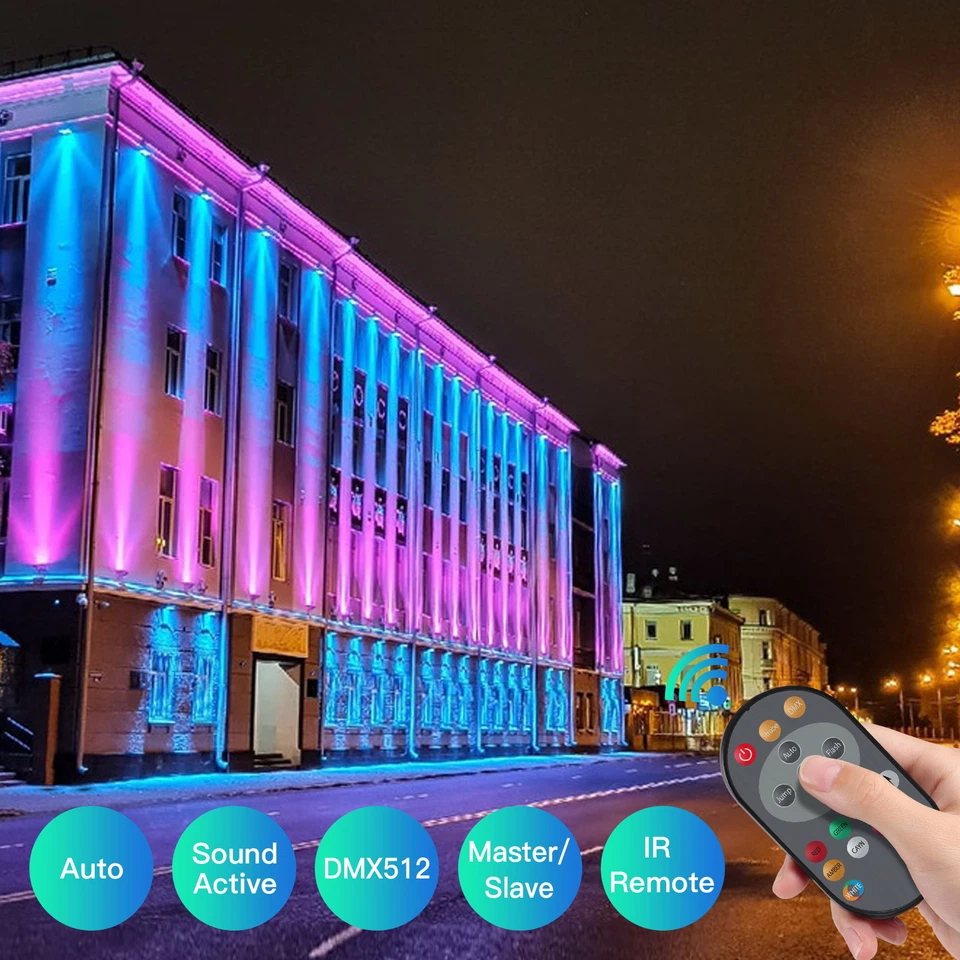 9LED Par Can Light Disco Uplight 135W RGBW Beam Stage Lighting DMX DJ Party Show - Image 4 of 4