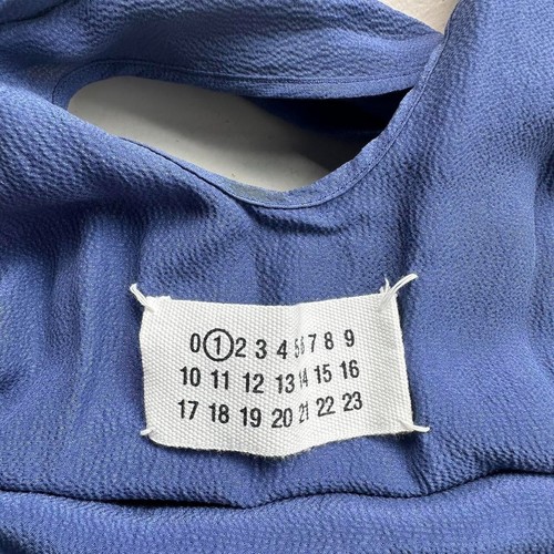 Vestido Maison Margiela Vintage Años 00 Azul Seda con Acentos Acrílicos s/m - Imagen 6 de 7