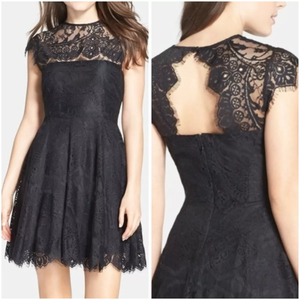 Bb dakota top scalloped lace dress