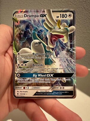 drampa gx pokemon card value Pokemon Drampa GX 115/145 Guardians Rising Sun & Moon ULTRA RARE NM  0401#014
