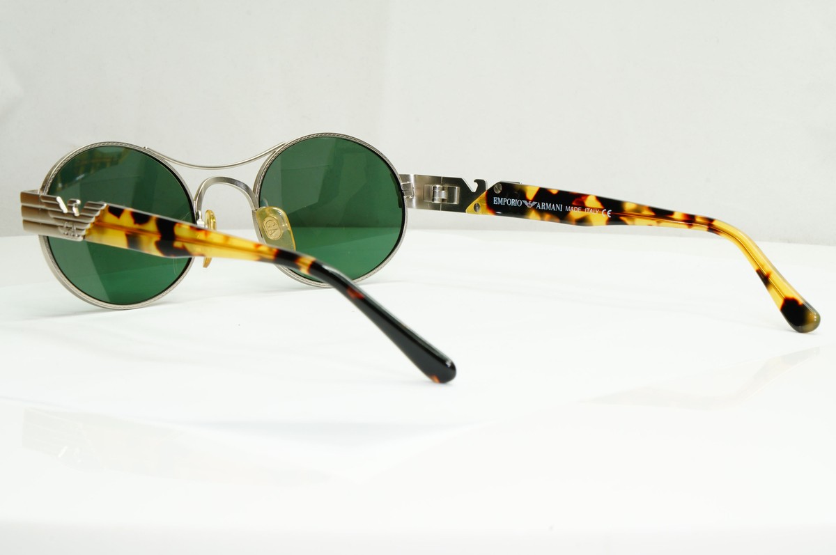 Emporio Armani Sunglasses 1997 Vintage Silver Brown Green Eagle