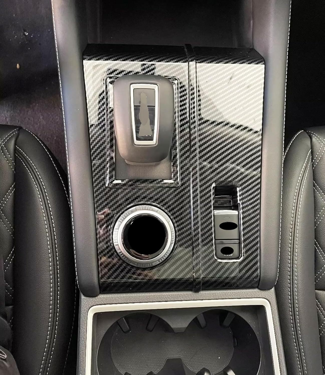 Carbon Fiber Fits 2022-2024 Mitsubishi Outlander ABS Gear Shift Panel Cover Trim