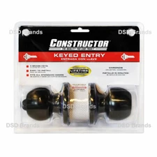 Constructor Chronos Door Entry Knob Handle Lockset Oil Rubbed Bronze Finish