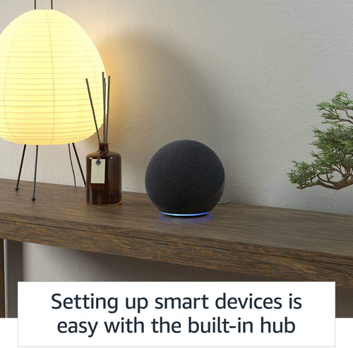 Echo (Newest Model), Alexa Speaker with Premium Sound, Ideal for Large Bedrooms, - Picture 4 of 12