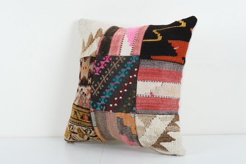 Hand Embroidery Cushion Cover, Kurdish rug Pillow Case - Picture 3 of 4
