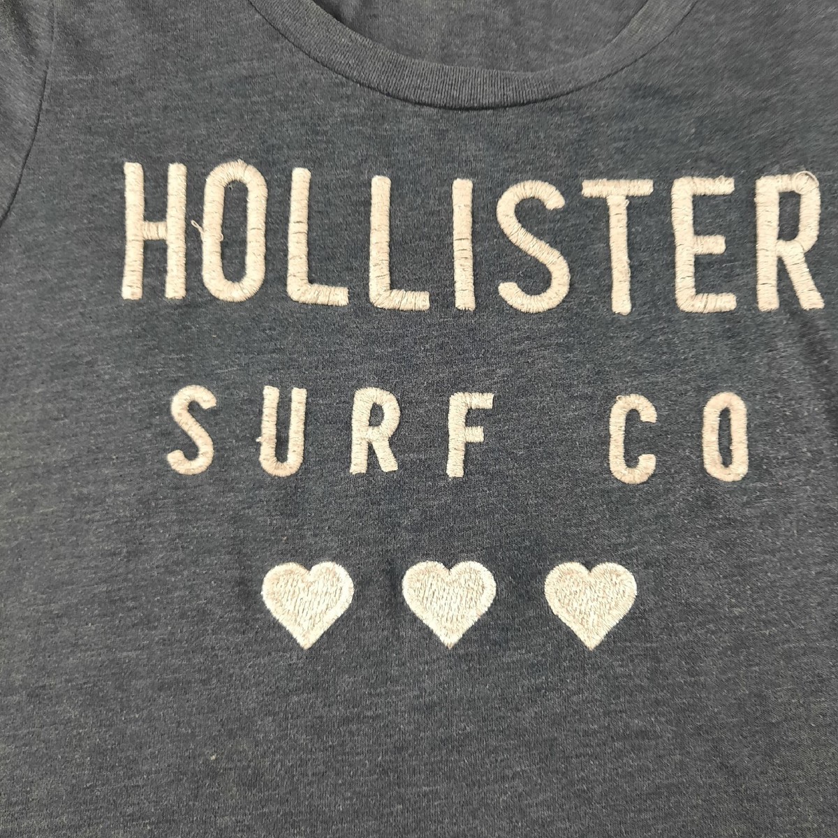 Hollister Surf Co T-Shirt Women's Size XS Heather Blue