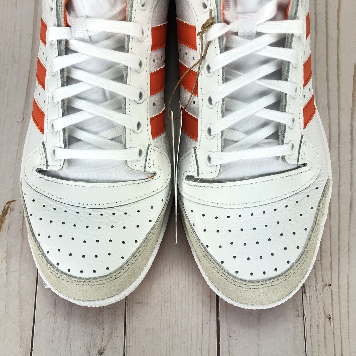 Adidas Originals Top Ten Hi Shoes Sneakers White Orange