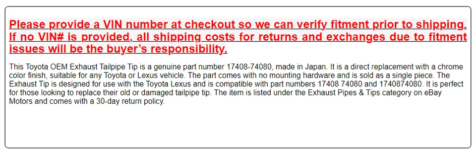 Subconjunto deflector de tubo de escape Toyota Lexus PIEZA ORIGINAL FABRICANTE ORIGINAL 17408-74080 Foto 2 de 4