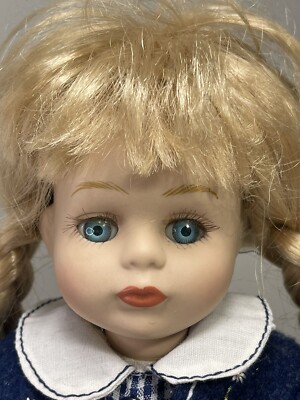 Poupée Ancienne Birge Vintage - Blonde Yeux Bleus - 42 Cm En Celluloïd - Tenue D'origine