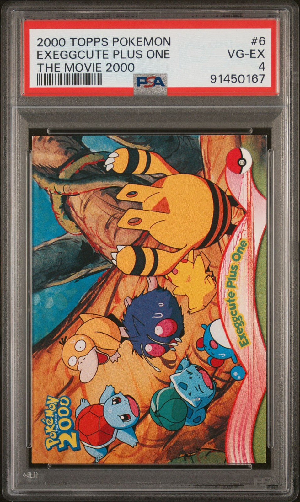 Topps Pokemon The Movie 2000 Exeggcute Plus One #6 PSA 4