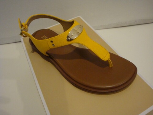 yellow mk sandals