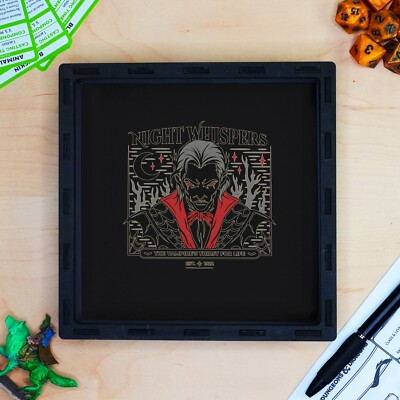 Vampirwürfeltablett, Holzwürfeltablett, Warhammer D&D Rolltablett für Würfelspiel