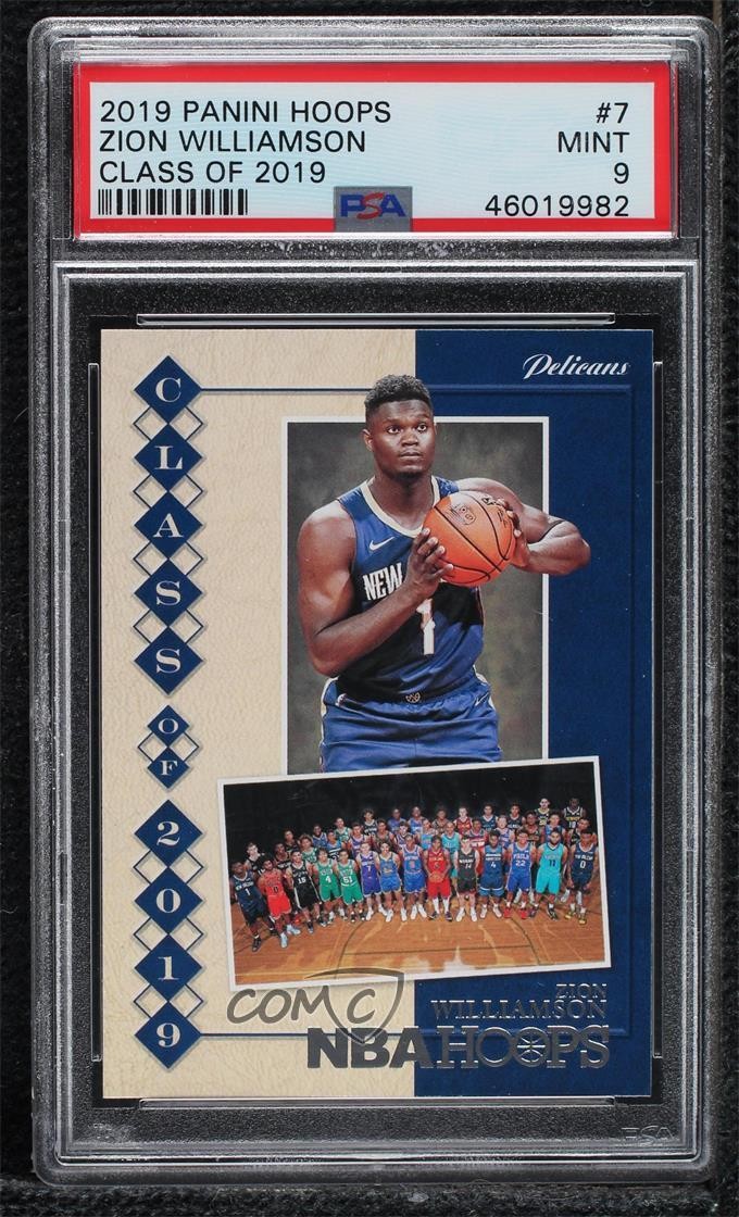 2019-20 Panini NBA Hoops Class of Zion Williamson #7 PSA 9 MINT Rookie RC 0y8e