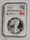 2017-S American Silver Eagle NGC GEM Proof John Mercanti Hand Signed Holder