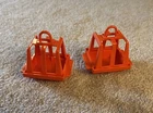 Fisher Price Little People Vintage Lot of 2 ORANGE CAGES Air Lift Copter