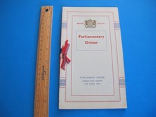 Royal Visit 1934 South Australia Parliamentary Dinner Menu