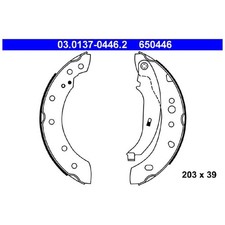 Bremsbackensatz hinten für Peugeot 206 2A/C SW 2E/K 206+ 2L | 24154477