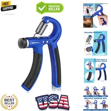 Grip Strength Trainer, Hand Grip Exerciser Strengthener with Adjustable Resis...