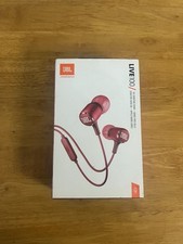 JBL LIVE 100 Wired Headphones Red Earplugs