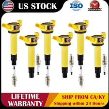 6X Ignition Coil & Iridium Spark Plugs For 2004-2006 Toyota Solara Sienna UF506