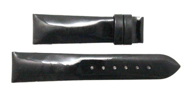 Louis Erard Patent Leather Black Watch Band Stray Deployant Buckle 19mm GENUINE