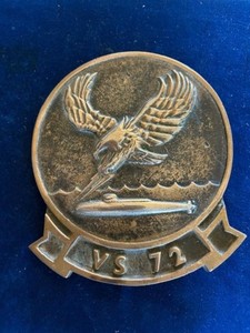 VTG US Navy VS-72 Scouting/Attack Squadron Bronze Metal/Wall Hanging - 6" x 5"