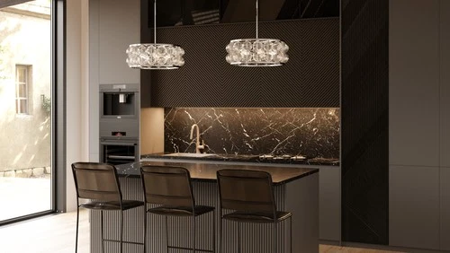 Quoizel TRK2823 Terrarock 5 Light 23"W Pendant - Chrome - Picture 5 of 11