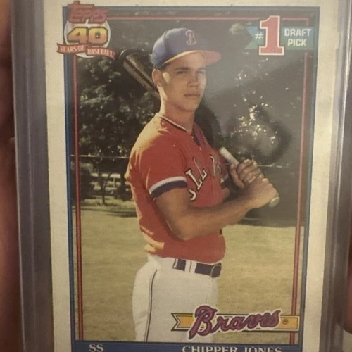 1991 Topps - Chipper Jones #333 Collector's Edition (Tiffany) (RC)