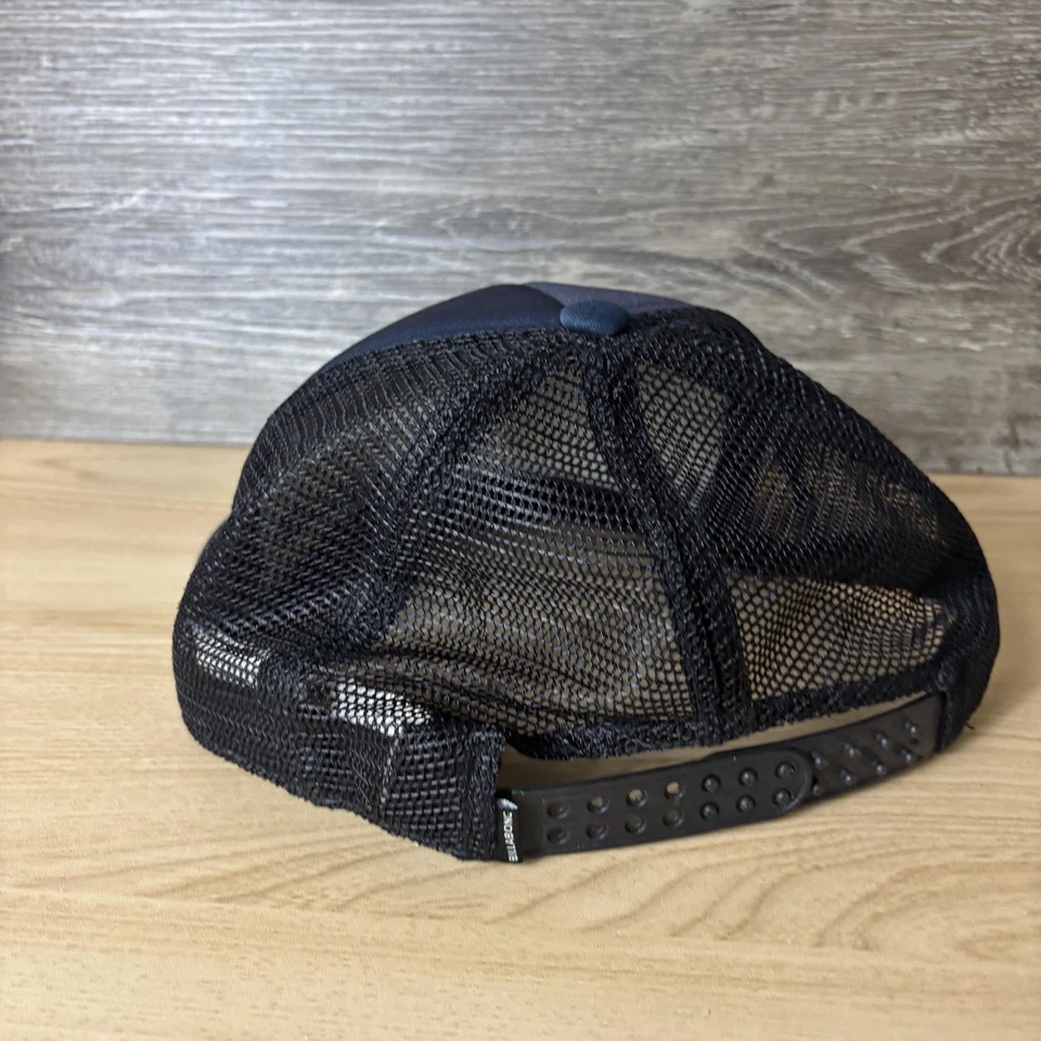 Boné Billabong Snap Back Juventude Caminhoneiro Malha Azul Listra Preta Surf Skate - Imagem 3 de 4