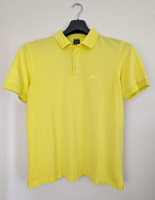 Boss Hugo Boss Polo Shirt Gr. M Poloshirt Herren kräftig gelb 2605013