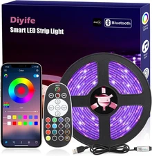 Diyife Led Strip Lights 16.4ft Smart with 16.4FT Remote control, Multicolor 
