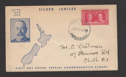 1935 New Zealand Silver Jubilee FDC