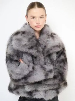 Damen Kunstfell Jacke 