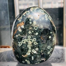 356g Natural Ocean Jasper Quartz Crystal Geode Free-form Decorative Landscapes