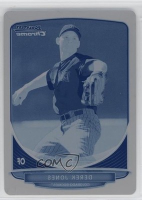 2013 Bowman Chrome Prospects Printing Plate Cyan 1/1 Derek Jones #BCP169 1t82