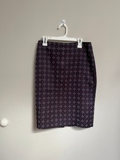 Ann Taylor Floral Motif Patterned Pencil Skirt Size 4