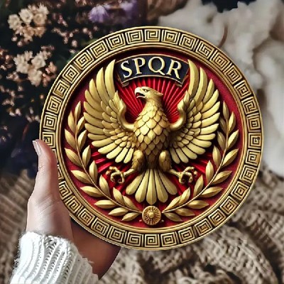 Blechschild rund SPQR Römische Legion Durchmesser 20cm Retro Vintage TEL1633