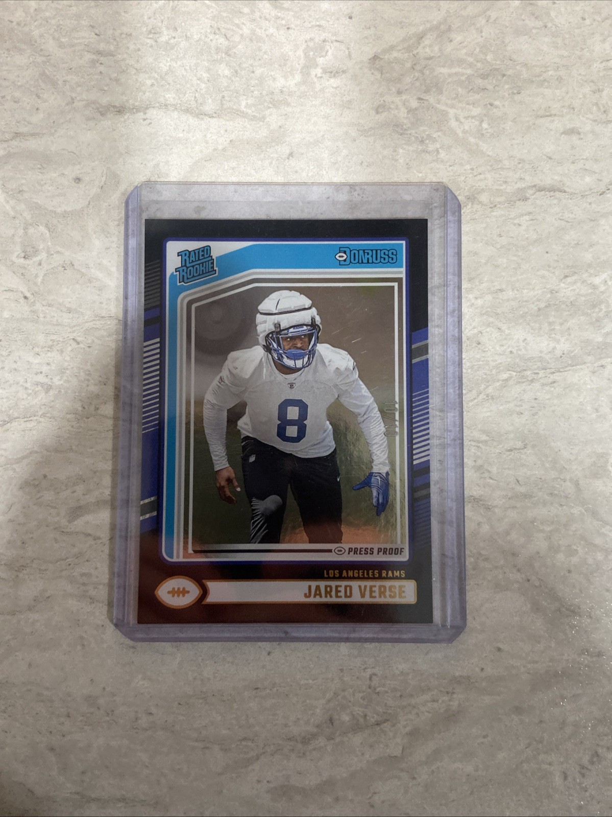 2024 Panini Donruss Rated Rookie Jared Verse #341 Black Press Proof /10 (RC)