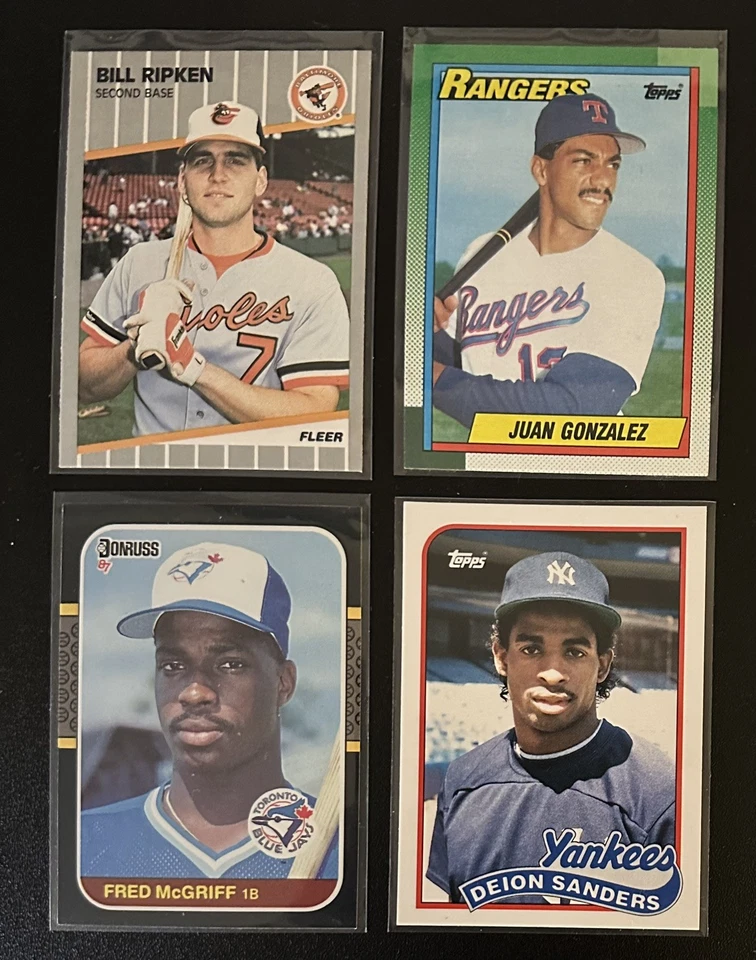 Lote de 30 cartas icónicas de novato. 1987-1993. Jeter, Bo, Bonds, Billy Ripken, etc.  Foto 4 de 4