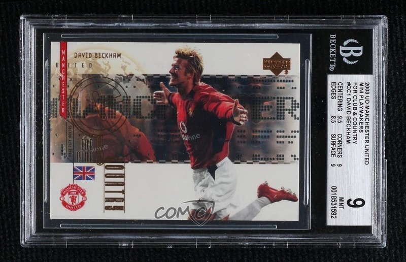 2003 Upper Deck Manchester United Mini Play Makers David Beckham BGS 9 MINT 0q3