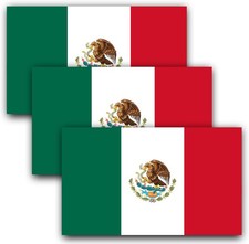 Anley 5 X 3 Mexico Flag Decal 3Pcs - Reflecti...