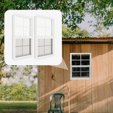 2 Pack Shed Windows 14" x 21" Flush Mount Window with Tempered Glass,House Sm...