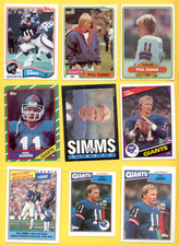 1980-1992 Topps PHIL SIMMS New York Giants 18 Card Lot Rookie UK Super Bowl XXI