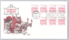 Kansas City, MO, Circus Wagon FDC, 5c Transportation Series, Modern 1995