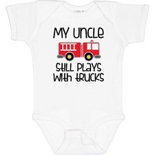 Inktastic Uncle Firefighter Outfit For Nephew Baby Bodysuit Volunteer Boy Girl Inktastic Uncle Firefighter Outfit For Nephew Baby Bodysuit Volunteer Boy Girl