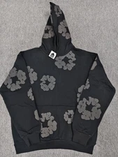 NEW Denim Tears Cotton Wreath Hoodie Sweatshirt Black Monochrome S-XL AUTHENTIC